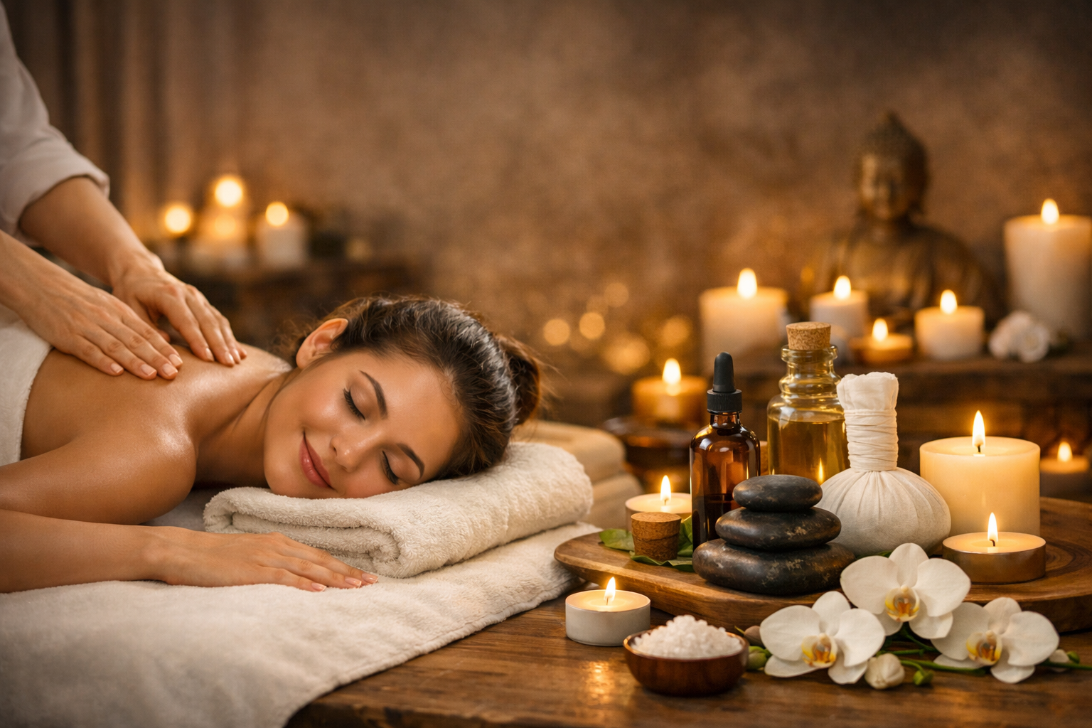 Entspannende Ganzkörpermassage im Spa – massierbar München